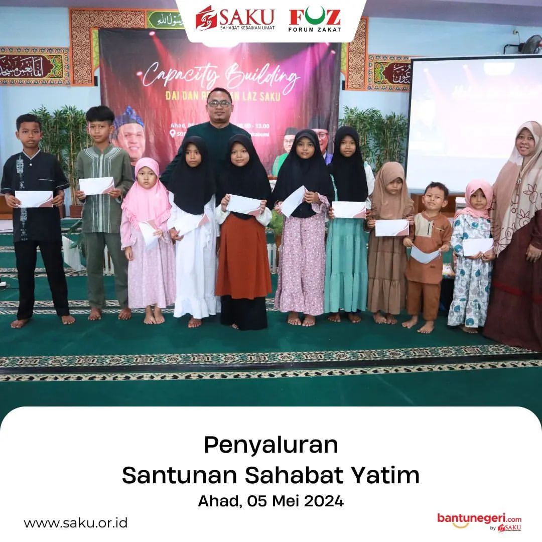 Penyaluran Santunan Yatim dari LAZ SAKU