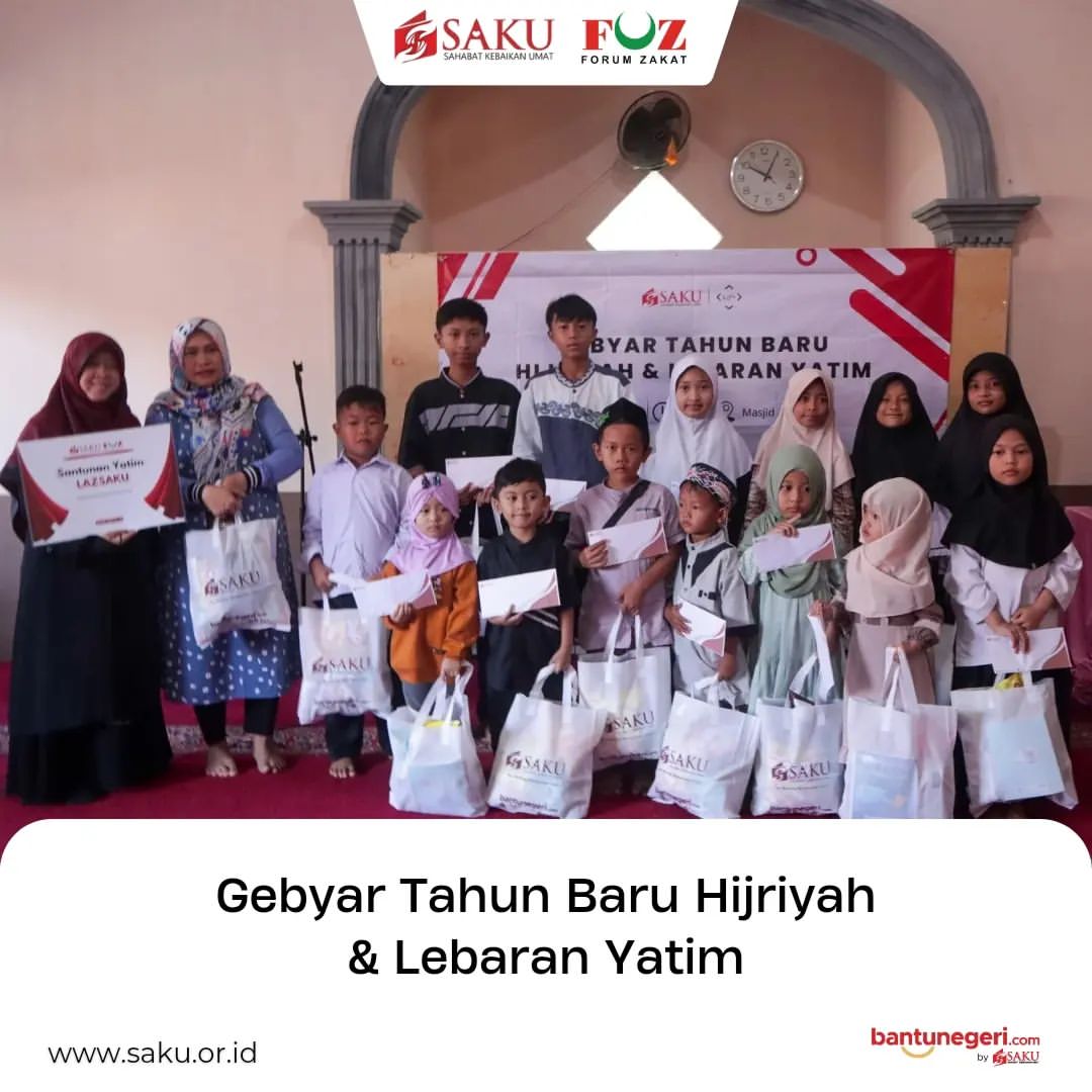 Lebaran Yatim LAZSAKU : Indahnya Senyum Bahagia dari Anak Anak Yatim